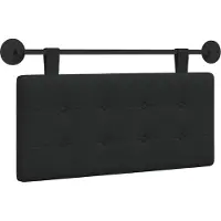 vidaXL Hangend hoofdbord Zwart Stof