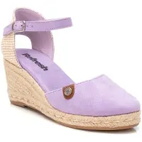 Refresh Dames Lila leren espadrilles 171882 (39), 5 tot 8 cm, Gesp, Casual 17188205-LILA