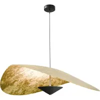 Masterlight Ø 90cm led hanglamp Lente bladgoud