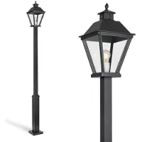 Ks Verlichting Zwarte Lantaarn Square 243cm Zwart