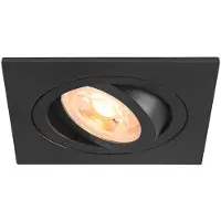 SLV Inbouwspot New Tria 75 vierkant - zwart - GU10