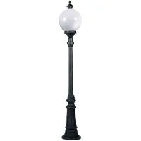 Ks Verlichting Pathway globe light Madeira 144cm met 25cm bol - zwart