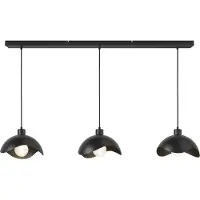 Masterlight Kantoor hanglamp Volta 3x Ø30cm - zwart