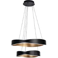 Highlight Design Hanglamp Onda Zwart Met Goud Dubbel