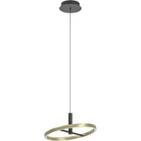 Eglo Hanglamp Brest 1-lichts zwart met goud