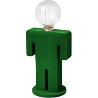 Eth Houten tafellamp Adam Velvet groen