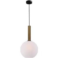 Masterlight Hanglamp Ø 30cm Bella 2 Antiek Messing Met Mat Wit Glas