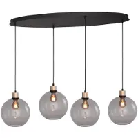 Masterlight Hanglamp ovaal Lazise Oval 4x Ø 25cm goud