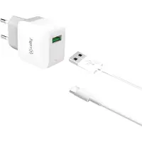 Carpoint Thuislader USB-C 2.4A Wit