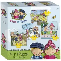Fien & Teun 4 In 1 Puzzel 18 X 18 X 4 Cm