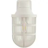 Searchlight Wandlamp buiten X Seaside, dimbaar, wit / opaal, Kunststof, Modern, Wandlamp buiten
