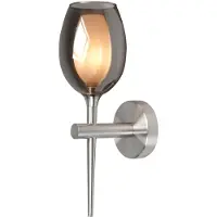 Highlight Wandlamp Belle Nikkel Met Smoke Glas