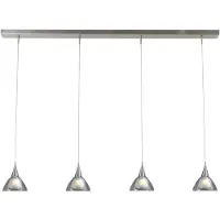 Masterlight Eettafel hanglamp Caterina LED 4-lichts RVS