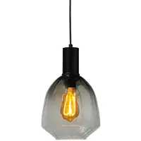 Masterlight Hanglamp zwart Porto met Nicolette green glas - Ø 20cm