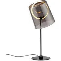 Paul Neuhaus Tafellamp Zula Zwart Met Smoke Glas