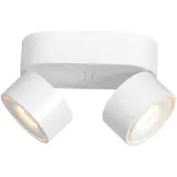 Mexlite Witte 2 lichts spot Fez 2674W dimbaar draaibaar en kantelbaar