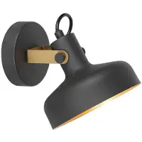 Steinhauer Zwarte wandlamp Prato 4118ZW met E14 fitting
