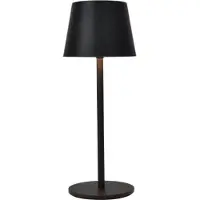 Lutec Zwarte tafellamp Roble design