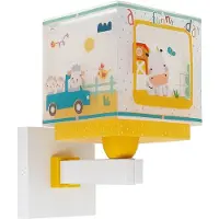 DALBER Kinderkamer wandlamp My Farm geel met wit