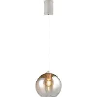 Reality Hanglamp Liora, dimbaar, crème / amber, Woon-/ Eetkamer, Glas, Modern, hanglamp