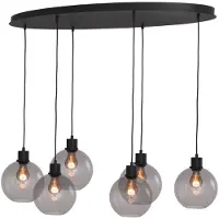Masterlight Hanglamp ovaal Lazise Oval 6x Ø 20cm goud