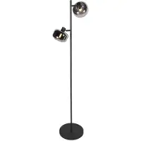 Mexlite Zwarte 2-Lichts Vloerlamp Tenebris 4213ZW – Elegante Verlichting met Luxe Uitstraling
