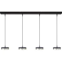 Masterlight Hanglamp Imperia 4lichts zwart nikkel 130x8cm