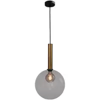 Masterlight Hanglamp Ø 30cm Bella 2 Antiek messing met smoke glas