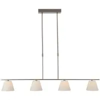 Masterlight Eetkamer hanglamp Calabro 4-lichts nikkel