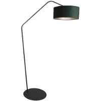 Steinhauer Zwarte vloerlamp Zig-Zag 4246ZW met groen velours kap – Uniek design en functioneel gebruik