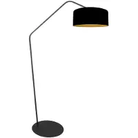 Steinhauer Vloerlamp Zig Zag Zwart Met Gouden Binnenkant Ø 50cm