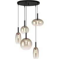 Masterlight 5L vide hanglamp Lido Ball met gold-fading glas
