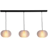 Masterlight 3-lichts hanglamp Arena met Ø30cm kappen
