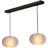 Masterlight 2-lichts hanglamp Arena met witte kappen