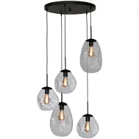 Masterlight Vide hanglamp Lava 5x helder glas