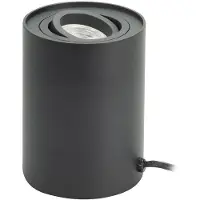 Highlight Strakke tafellamp Rebel rond zwart Ø 9,5cm