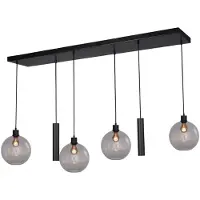 Masterlight Hanglamp Lazise 4x Ø 25cm en 2x GU10 zwart
