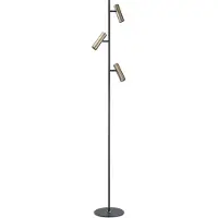 Highlight Vloerlamp Trend 3 Lichts Zwart Met Koper Brons
