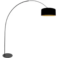 Steinhauer Vloerlamp Curve Zwart Met Gouden Binnenkant Ø 50cm