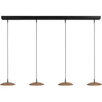 Masterlight 4-lichts hanglamp Scala zwart met goud Ø 20cm