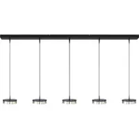 Masterlight 5-lichts hanglamp Imperia 160cm zwart nikkel