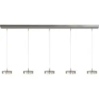 Masterlight 5-lichts hanglamp Imperia 160cm nikkel