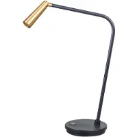 Expo ETH Barry Tafellamp led 1x3w 2700k zwart+mat messing