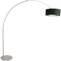 Steinhauer Vloerlamp Sparkled Light 7268ST+K1066VS Staal-Fluweel Groen