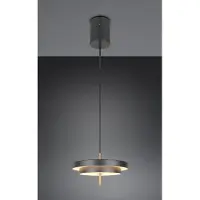 TRIO Design hanglamp Keaton zwart met goud Ø 40cm
