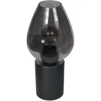 Steinhauer Tafellamp Bloeba 4378ZW met rookglas druppelkap Ø15 cm