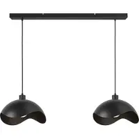 Masterlight Kantoor hanglamp Volta 2x Ø40cm - zwart