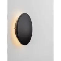Nova Luce Ronde wandlamp Copper zwart Ø 18cm