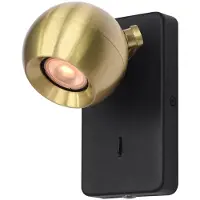 Artdelight Wandlamp Bolero Bol Zwart Met Goud