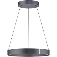 Paul Neuhaus Ronde hanglamp Pure E-Clipse grijs Ø 70cm